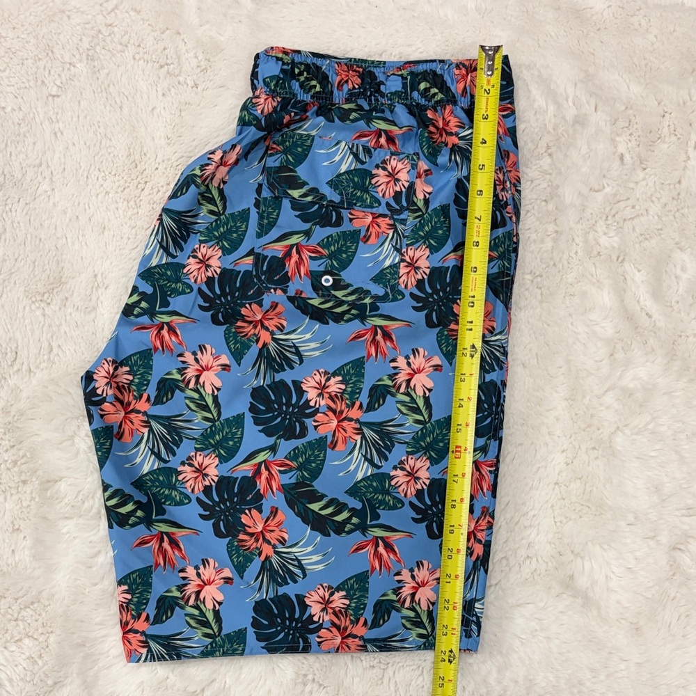 St.John’s Bay, size 2XLT,Floral Blue Men's Swim Shorts - Picture 15 of 17
